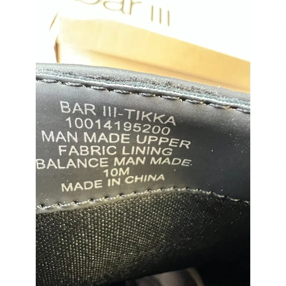 Bar III Womens Tikka Chelsea Boots Black Square Toe Water-Resistant Shoes Sz 10M